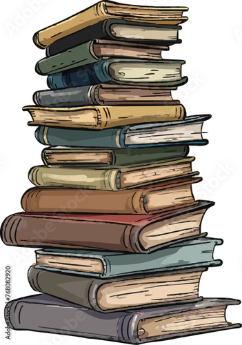 Books doodle vector