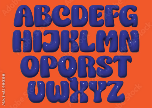 All Alphabet 3d Inflated Text Effect A to Z