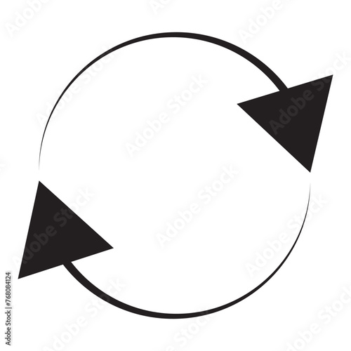 Repeat icon, loop symbol. Simple, flat design isolated on white background for web or mobile app