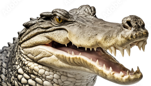 crocodile smile isolated on white background