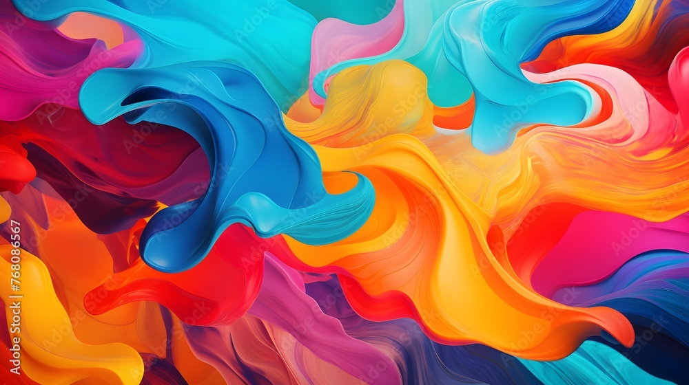 A captivating display of vivid colors blending seamlessly in an abstract oil illustration. A captivating display of vivid colors blending seamlessly in an abstract oil illustration.