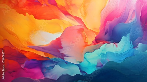 A captivating display of vivid colors blending seamlessly in an abstract oil illustration.