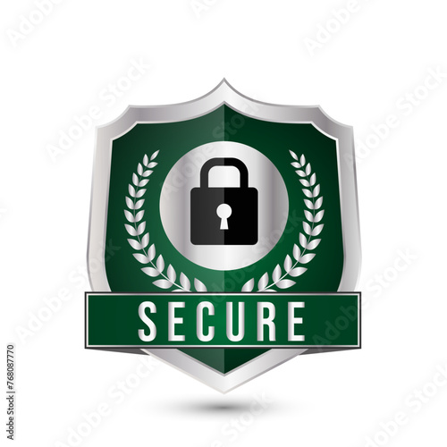 Secure Ssl Encryption Logo, Secure Connection Icon Vector Illustration, Ssl Certificate Icon, Secure SSL Encryption Vector Illustration 