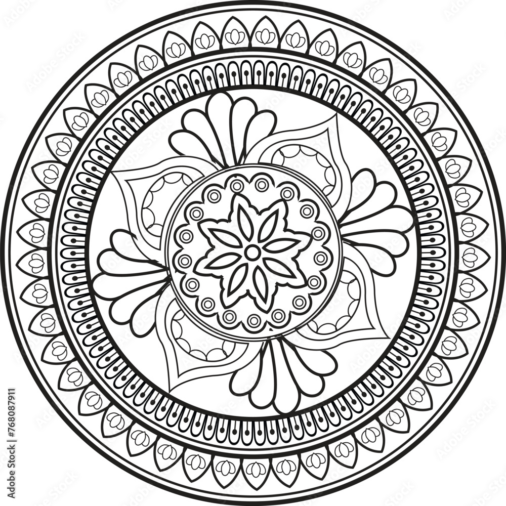 This is simple and vector Mandala Design Background and It is editable.