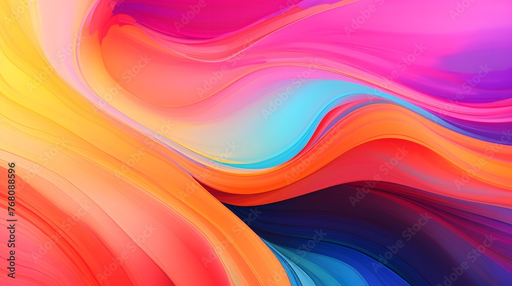 A captivating display of vivid colors blending seamlessly in an abstract oil illustration.