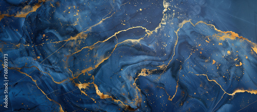 Abstract luxury blue marble background 