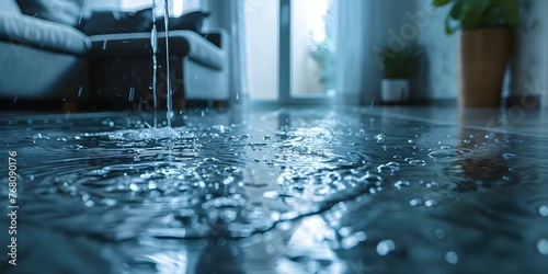 Protecting Your Apartment from Water Damage: The Importance of Property Insurance and Safety Precautions. Concept Home Insurance, Water Damage, Safety Precautions, Property Protection photo