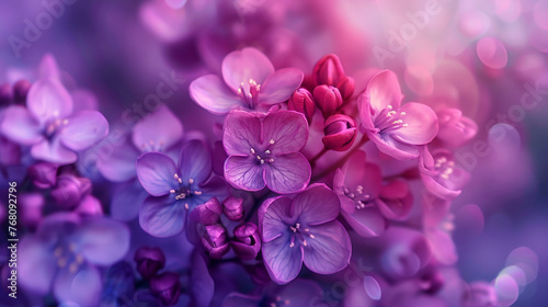 Artificial intelligence styled vibrant purple flowers with a raw aesthetic © Robert Kneschke