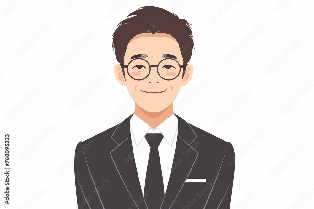 正面の笑顔の日本人の男性ビジネスマン(白背景・サラリーマン・スーツ) 正面の笑顔の日本人の男性ビジネスマン(白背景・サラリーマン・スーツ)