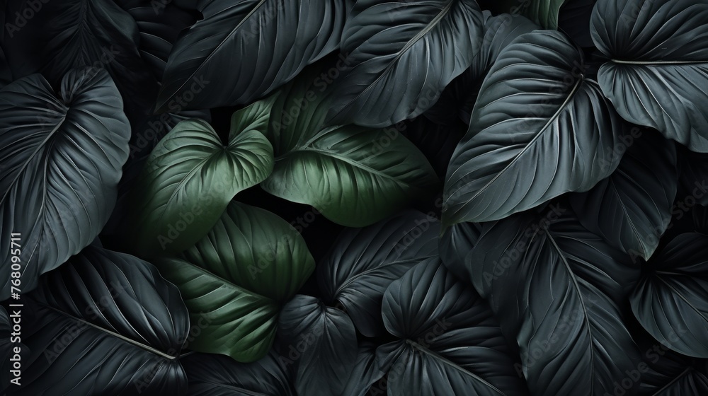 Textures of abstract black leaves for tropical leaf background Textures of abstract black leaves for tropical leaf background