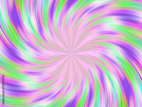 Vortex and rays with neon green and pink colors - abstract graphic with effect of depth of space  motion  rotation  blur and mixing colors. Topics  texture  pattern  abstraction  computer art