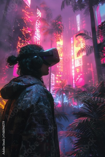 Artists exploring virtual reality worlds, their surroundings transformed into a pixelated retro dream, navigating through abstract environments, mediumshot angle, nostalgic mood, pixel art style