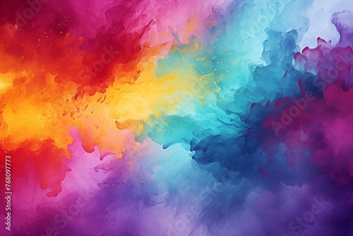 Colorful watercolor background abstract splash colorful art © kenkuza