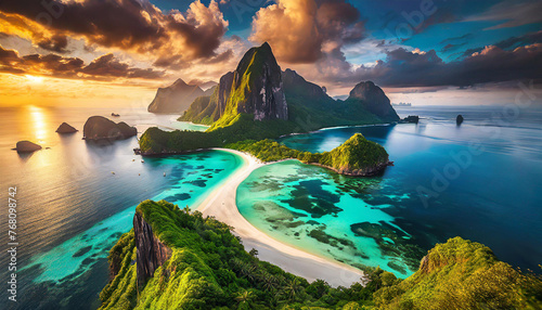 Tropical paradise island photo