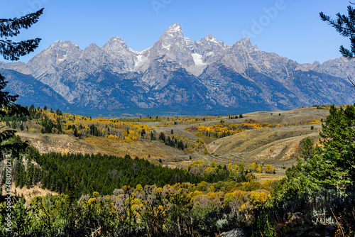 Tetons from Gros Ventre Road photo