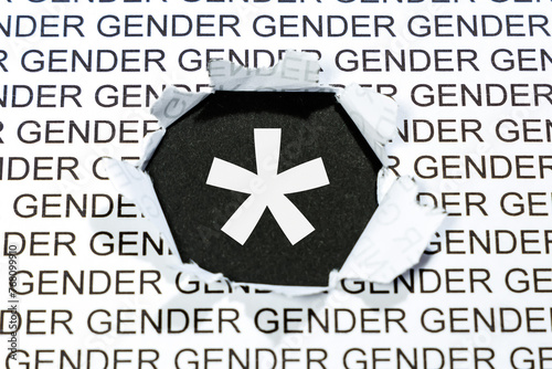 Gendern mit Gendersternchen als Symbol für gendergerechte Sprache Kommunikation Konzept © Markus Mainka