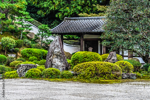 Colorful Zen Stone Garden Tofuku-Ji Buddhist Temple Kyoto Japan