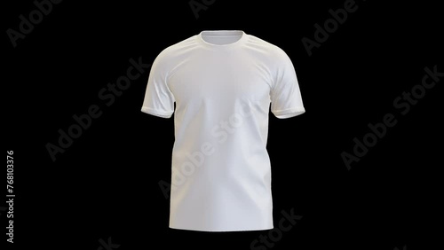 white t shirt spin animated mockup transparent background 