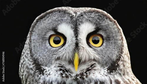 Eyes of a Great Grey Owl or Lapland Owl