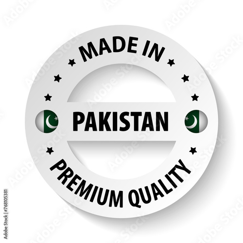Made in Pakistan graphic and label.