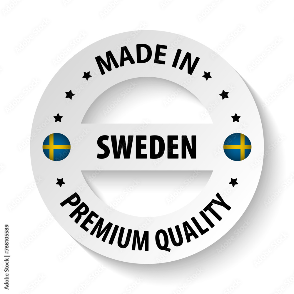 Made in Sweden graphic and label.