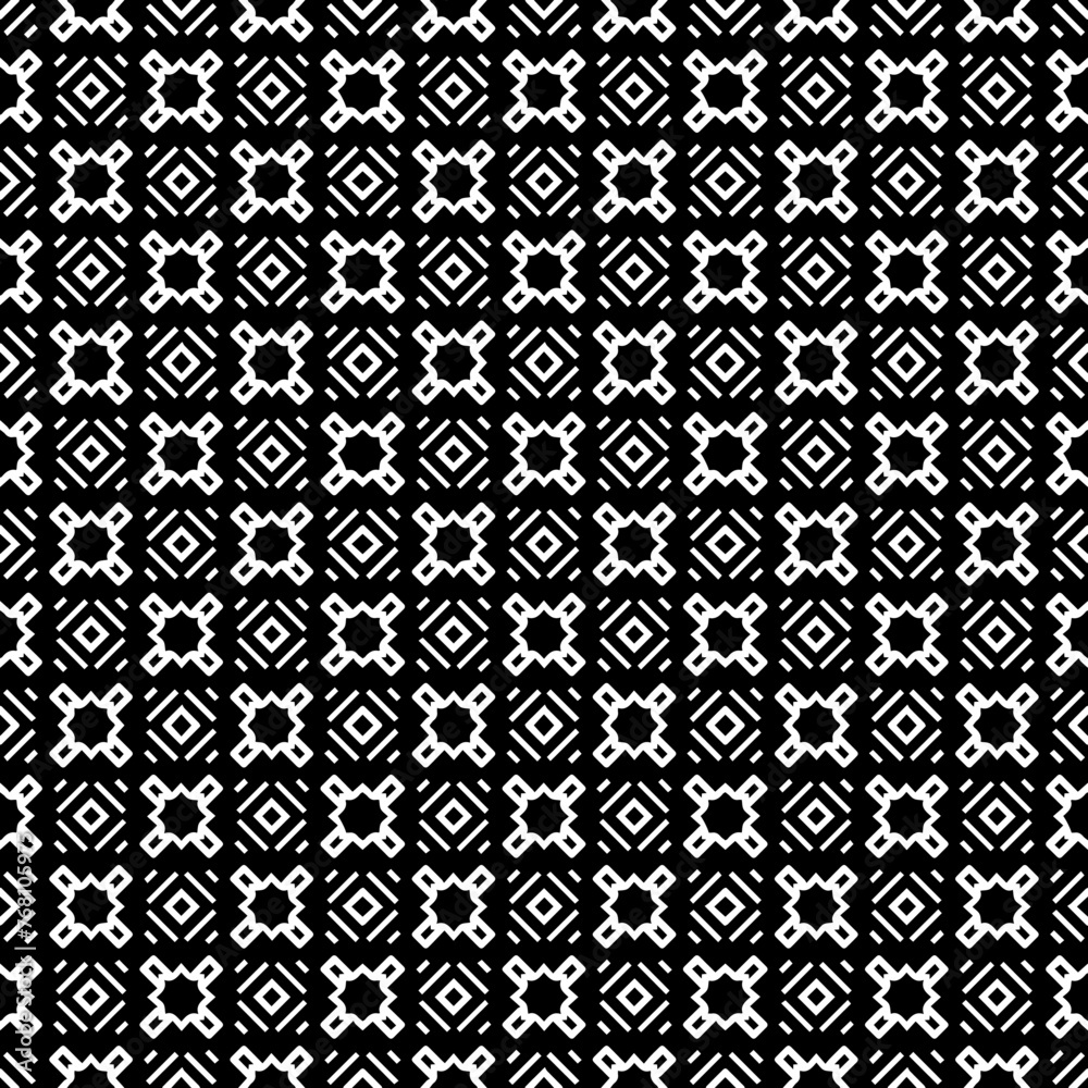 Fototapeta premium Black and white seamless abstract pattern. Background and backdrop. Grayscale ornamental design.