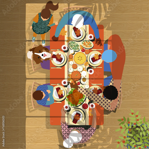 Family Gathering for Holiday Meal