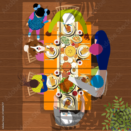 Family Gathering for Holiday Meal