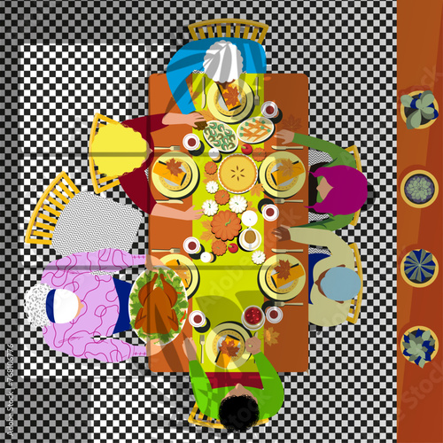 Family Gathering for Holiday Meal