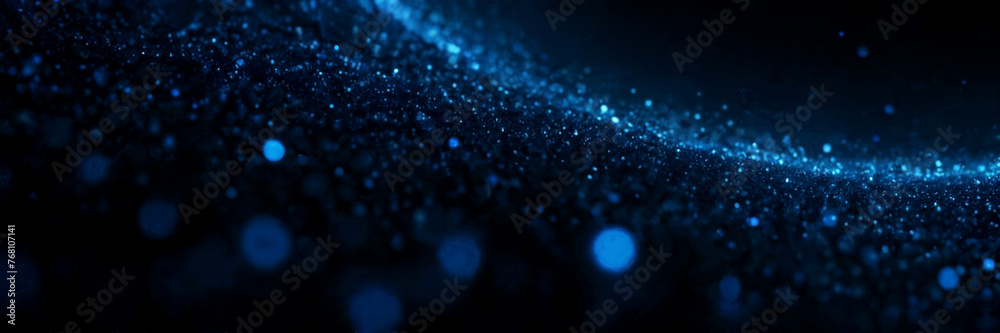 Light particles blue abstract tech background. - obrazy, fototapety, plakaty 