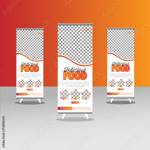 Modern Food rollup design for restaurant