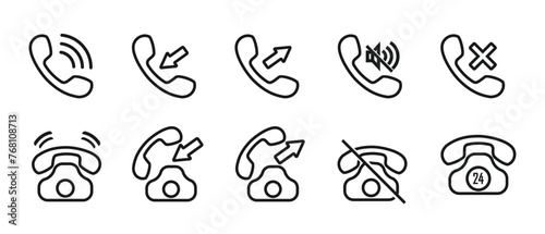 call icon set  collection of simple telephone designs for graphic needs  vector eps 10.