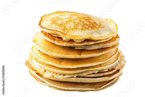 Stack of pancakes ,isolated on white background or transparent background, png clipart die-cut