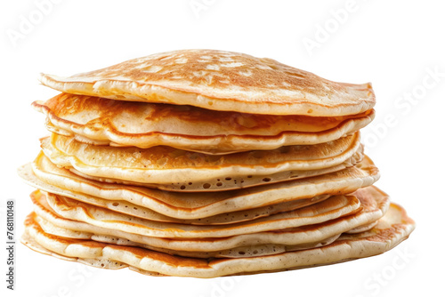 Stack of pancakes ,isolated on white background or transparent background, png clipart die-cut