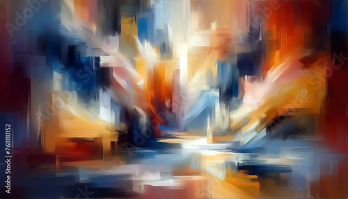 abstract brush strokes painting geometric shapes motion background