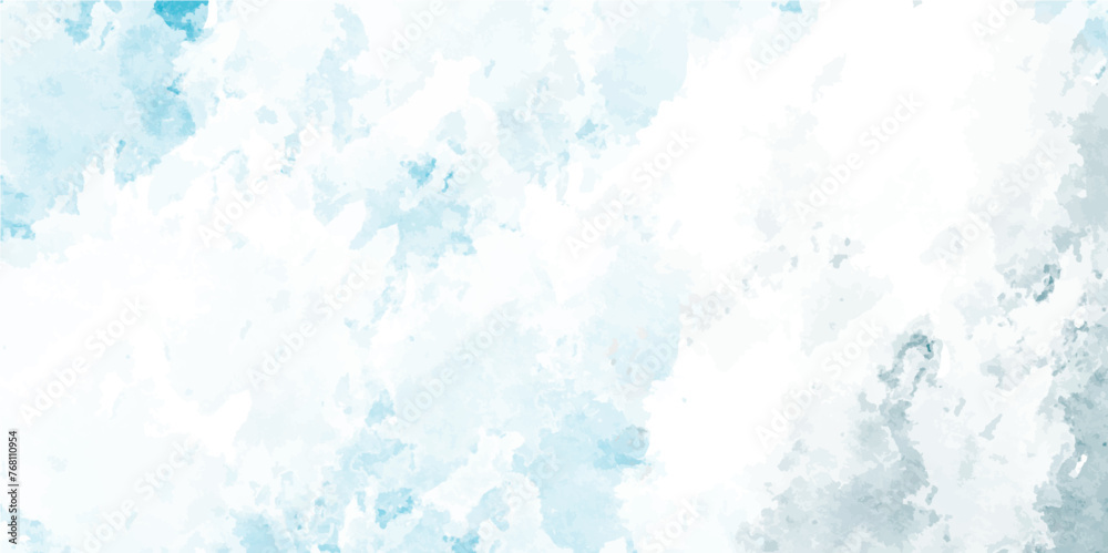 White and blue watercolor background painting with cloudy distressed texture and marbled grunge, watercolor background concept, vector art. illustration