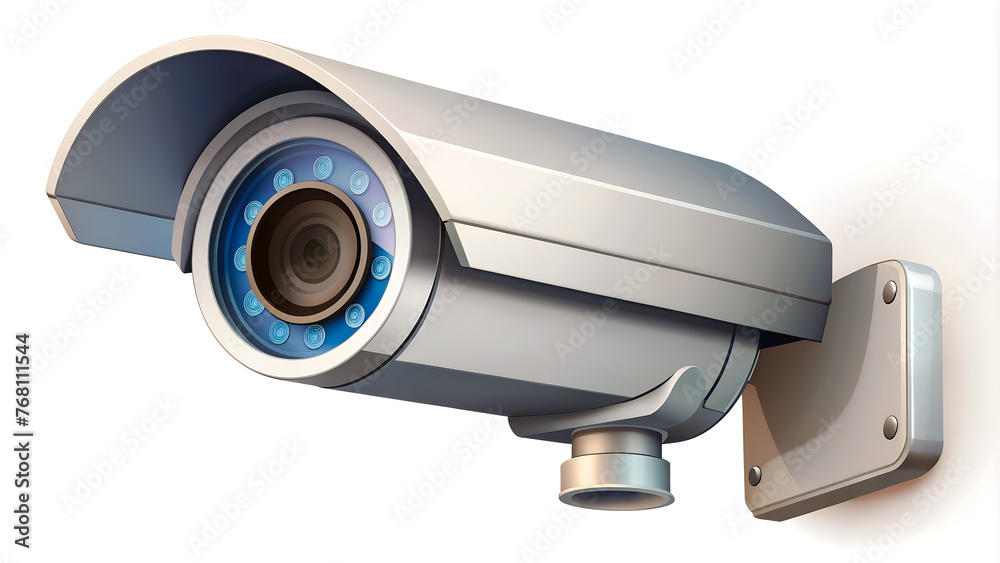 modern security cctv camera isolated on white background modern security cctv camera isolated on white background