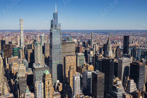 View of Manhattan from Empire State Building in New York City  USA 