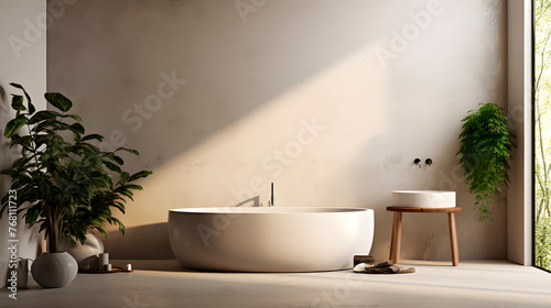 minimalist bathroom  minimalist bathroom with nature decoration  minimalist architecture