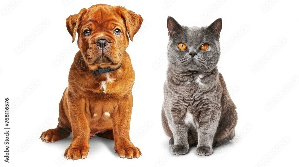 dear friends. friendship between cat and dog dear friends. friendship between cat and dog