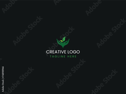 Leaf minimal business logo design