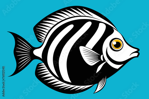 vector design of a discus fish