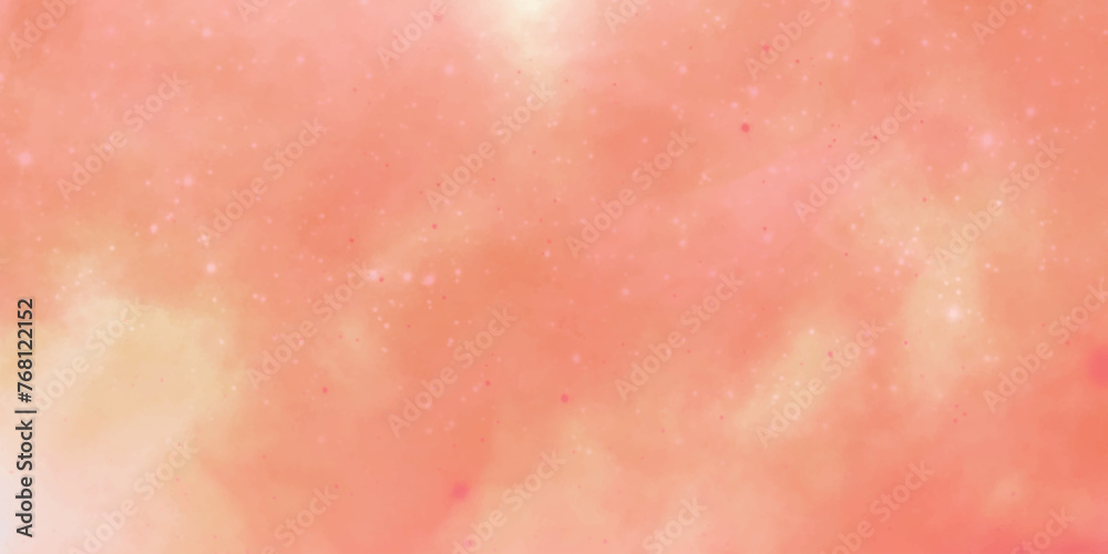 Soft pastel cloudy background. Watercolor background. Red pink and cream color background. Abstract background with bubbles.