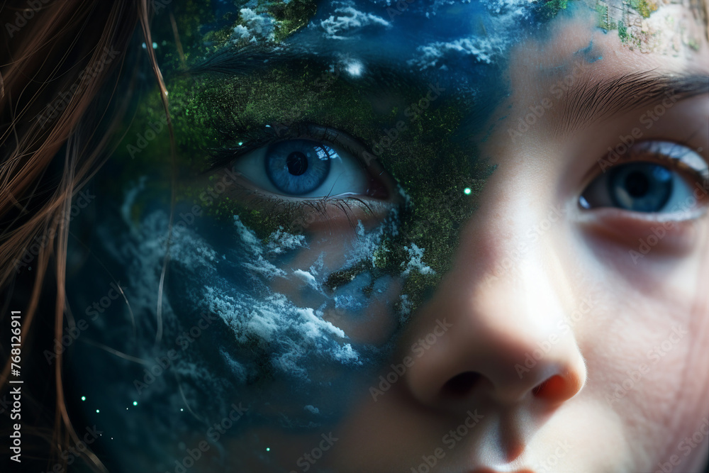 Celebration of Earth Day Generative AI picture green planet beautiful nature in danger AI pic Celebration of Earth Day Generative AI picture green planet beautiful nature in danger AI pic