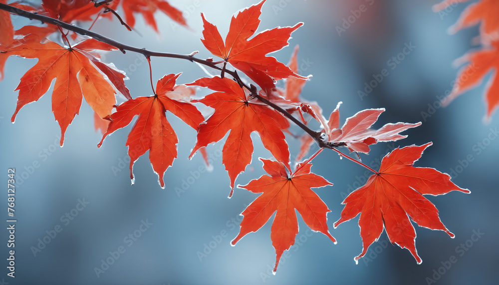 red autumn leaves