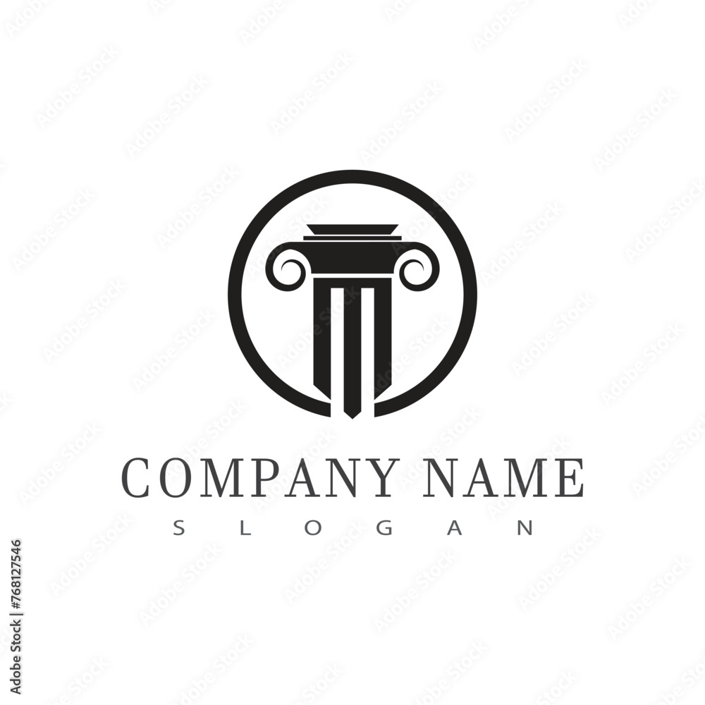 Column logo vector template symbol element design