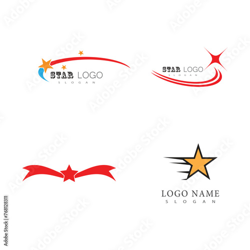 Star logo vector template element symbol design