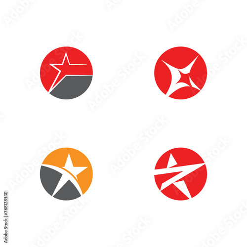 Star logo vector template element symbol design