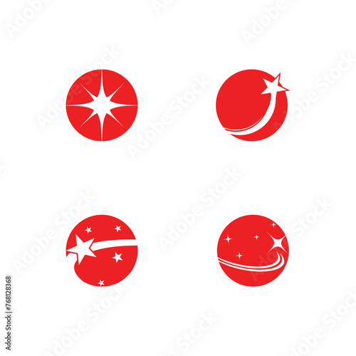 Star logo vector template element symbol design