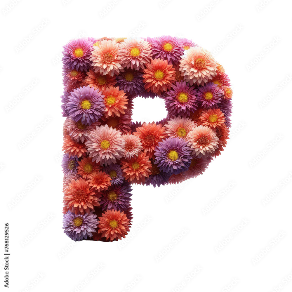 Isolated 3D Letter on a Clear PNG Canvas, Generative AI Isolated 3D Letter on a Clear PNG Canvas, Generative AI